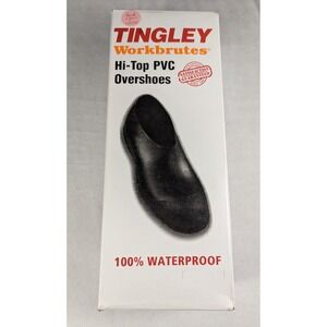 NEW Tingley Workbrutes Hi-Top PVC Overshoes Black Waterproof Mens Size 2XL 13-15